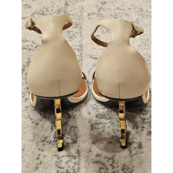 Saint Laurent Opyum YSL Logo Heels In Size 39.5 - Picture 6 of 10